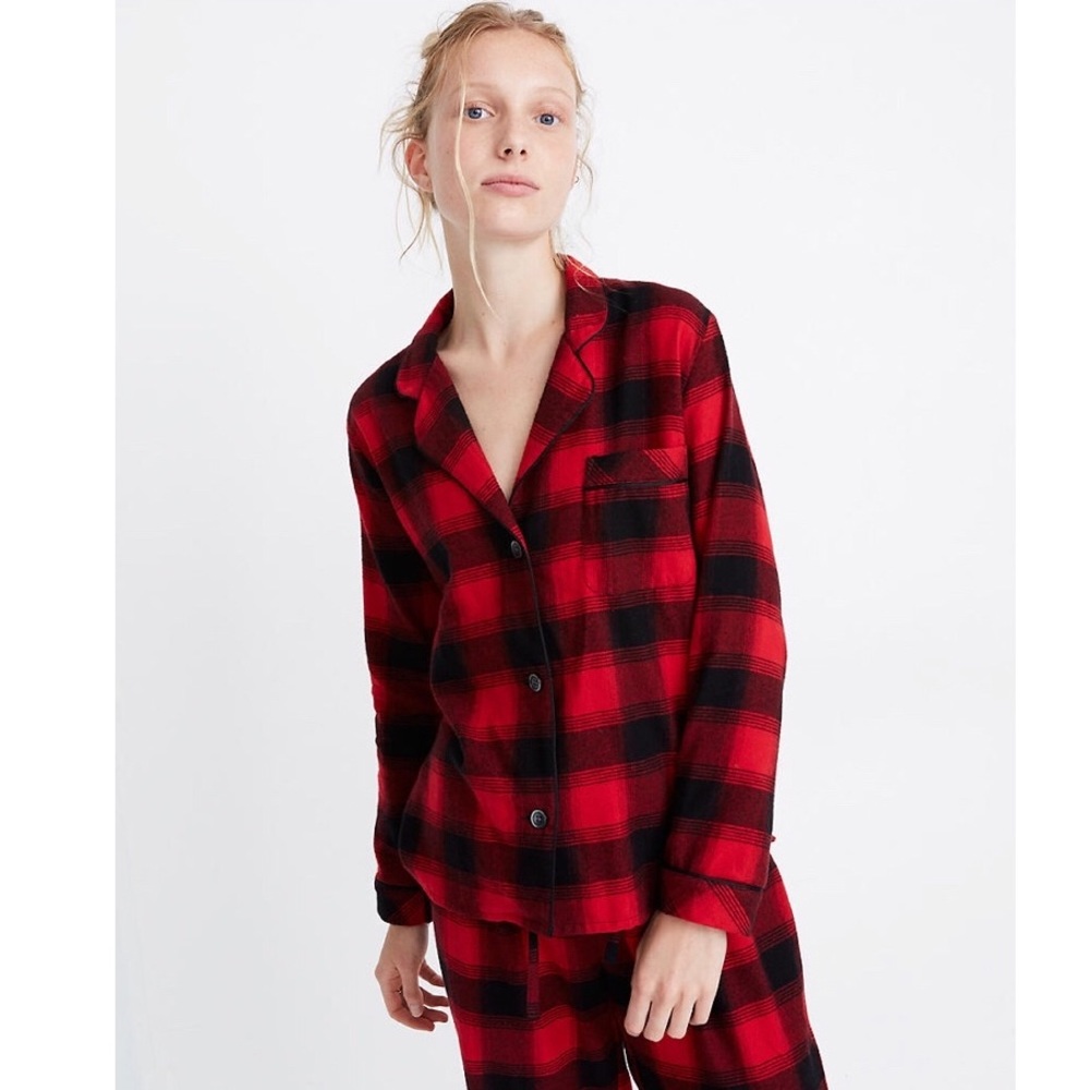 Madewell Flannel Bedtime Pajama Set in Buffalo Plaid XS